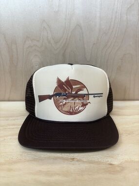 Remington Cream and Brown Mesh Hunting Graphic Trucker Hat
